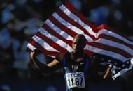Maurice Greene in the 8th IAAF World Championships in Athletics in 2001 in Canada